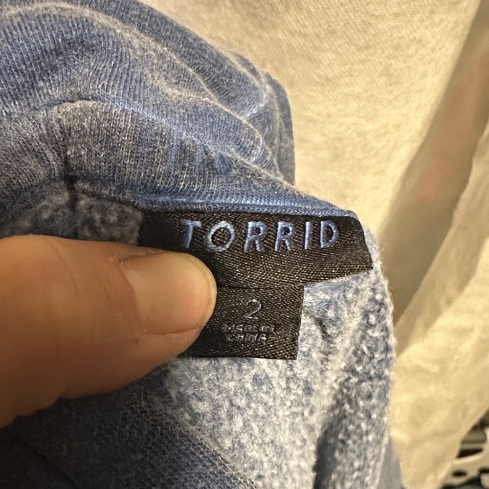 Torrid Light Blue Hoodie Sweatshirt - Picture 3 of 3